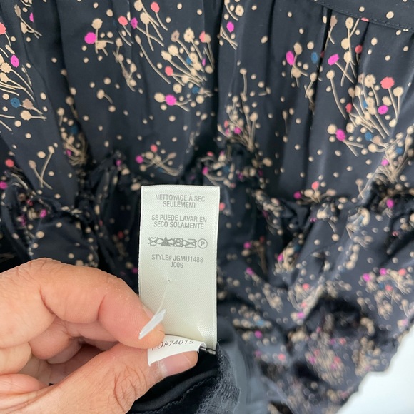 JUICY COUTURE Floral 100% Silk Tiered Ruffle Mini Skater Dress Size 2 - Picture 6 of 9